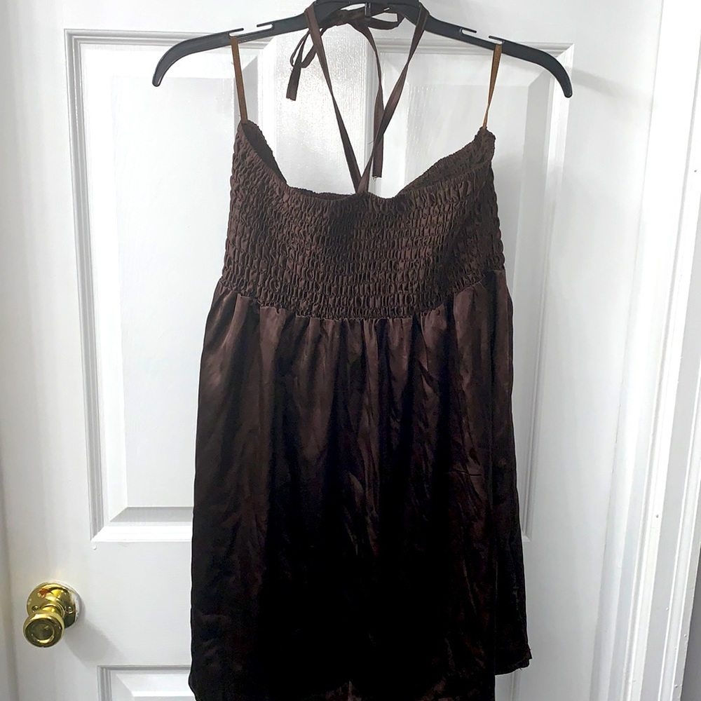 Strapless halter top Sz L